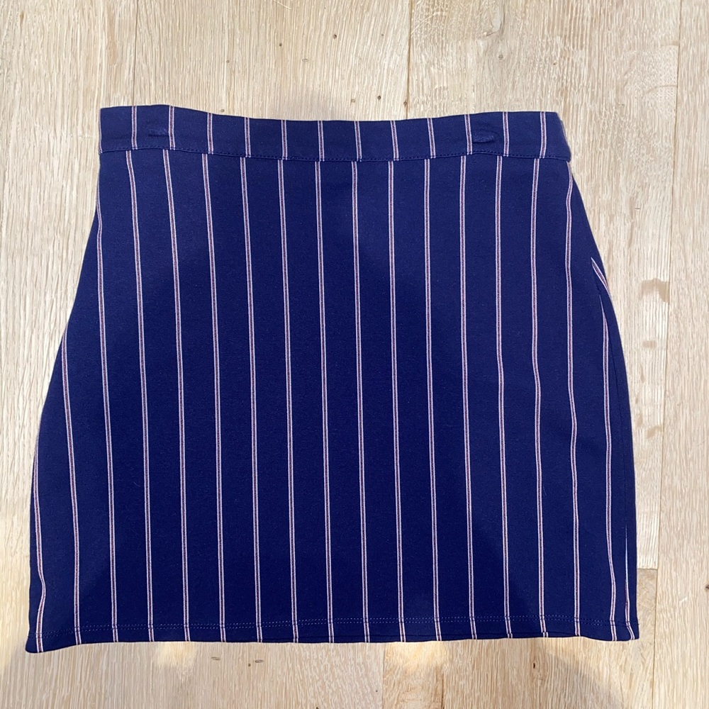Dark Blue red stripped skirt